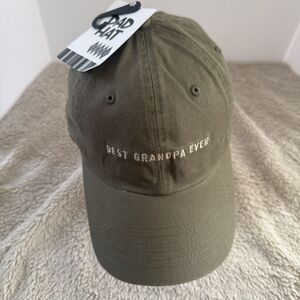 NWT Wemco Best Grandpa Ever Dad Hat Cap Army Green Father's Day Grandpacore OS